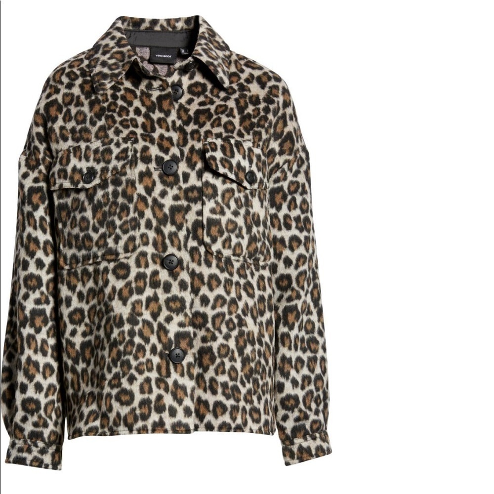 Vero Moda Vmleony Animal Leopard Print Long Sleeve Jacket Size XS - Picture 4 of 13